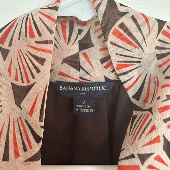 BANANA REPUBLIC ~ Women lightweight lined top with bow tie neckline size S - Picture 3 of 8